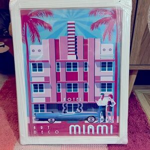 Vintage Art Deco Miami print hanging art